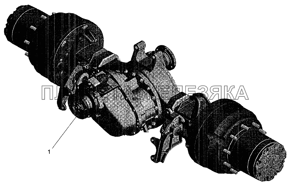 Мост средний автомобилей МАЗ-630308, МАЗ-630305, МАЗ-630303 МАЗ-6303 (2005)